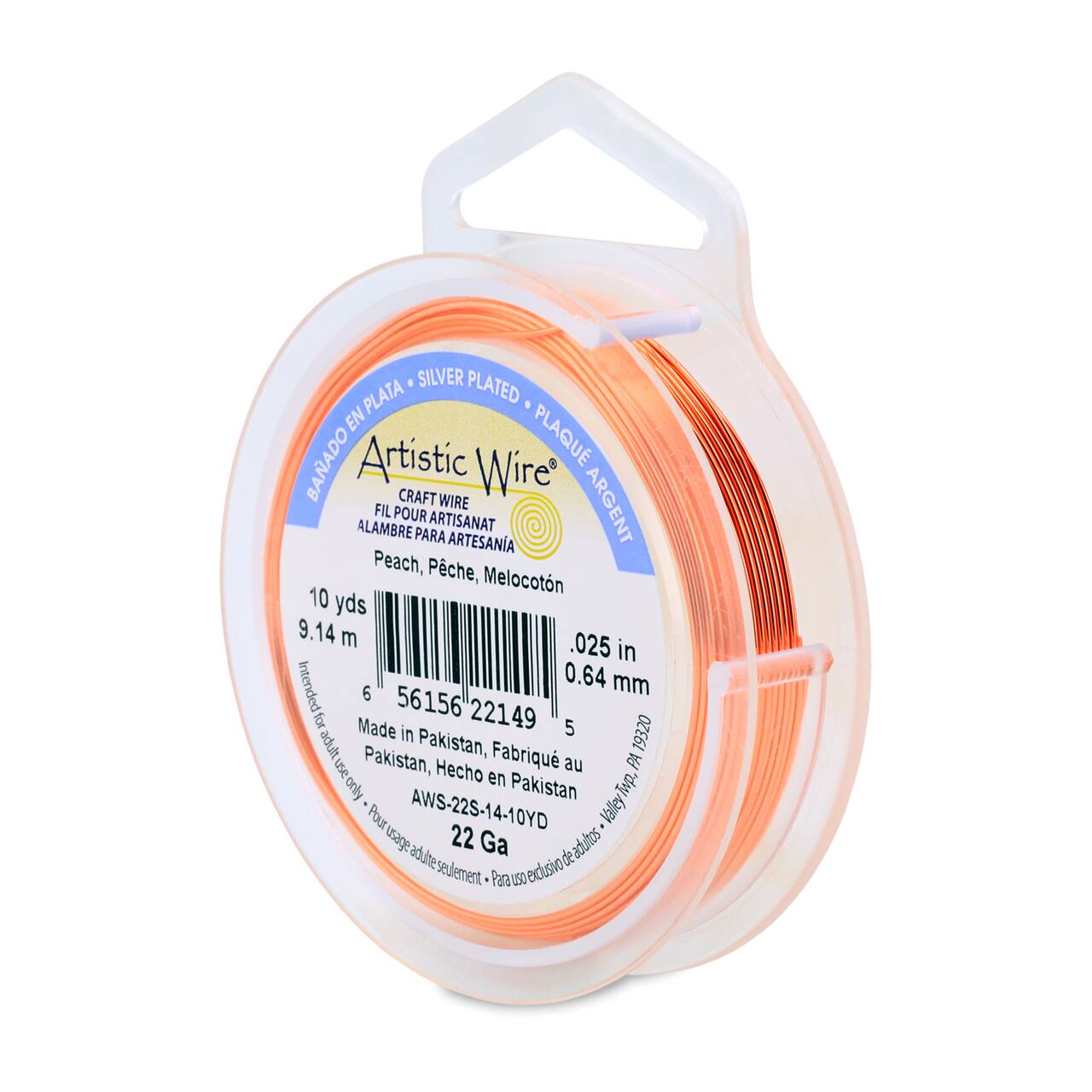 Artistic Wire® 22 Gauge Silver Plated Tarnish Resistant Colored Copper Craft Wire, 10yd.